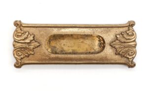 Window Hardware - Antique Art Nouveau Reading Brass Window Sash Lift