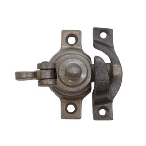 Window Hardware - Antique Ball Top Gray Cast Iron Window Lock