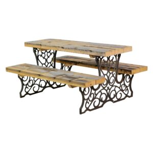 Altered Antiques - Vintage Cast Iron and Cedar Plant Stand