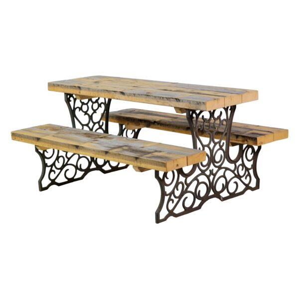 Altered Antiques - Vintage Cast Iron and Cedar Plant Stand