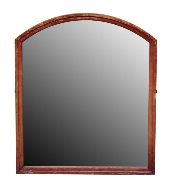 Antique Mirrors - Slightly Arched Wood Framed Vanity Mirror