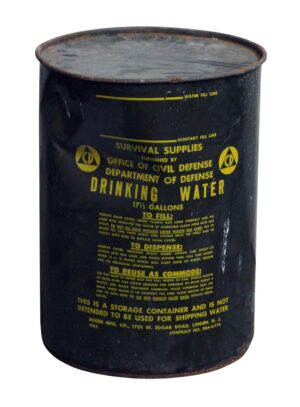 Barrels & Crates - Metal Civil Defense Drinking Water Barrel