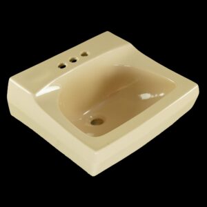 Bathroom - Vintage 19.375 in. Peach Ceramic Wall Sink