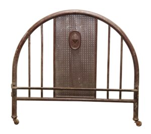 Bedroom - Metal Floral Bed Headboard on Wheels