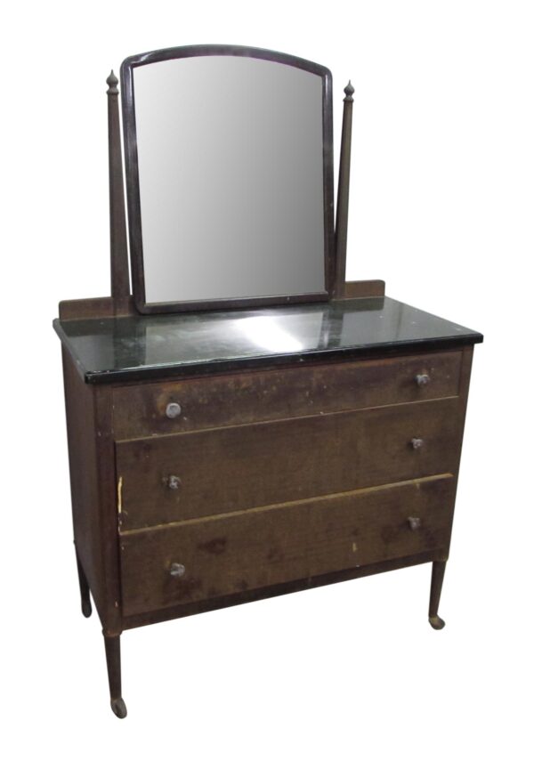 Bedroom - Vintage Metal Dresser with Mirror