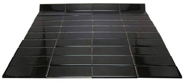 Bull Nose & Cap Tiles - Black Rounded Cap 2 X 6 Tile Set