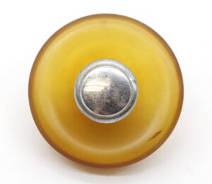 Cabinet & Furniture Knobs - Vintage Mid Century Nickeled Brass Bakelite Cabinet Knob