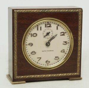 Clocks  - Small Wooden Seth Thomas Table Top Clock
