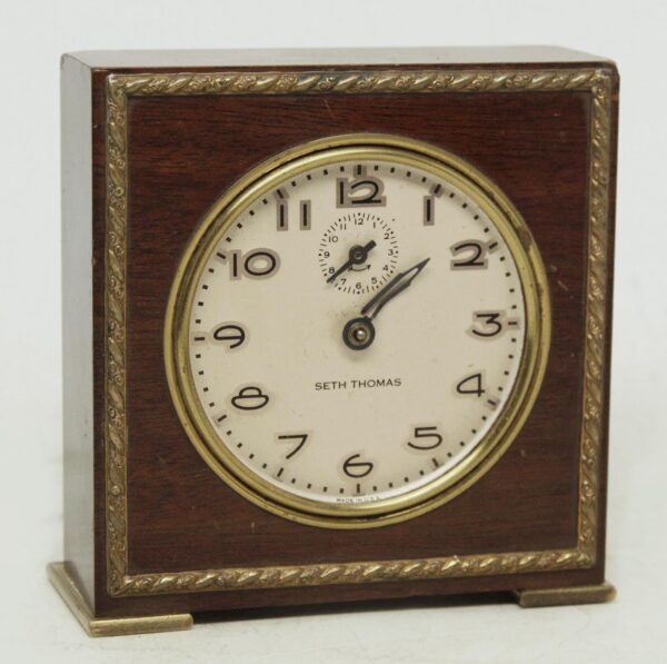 Clocks  - Small Wooden Seth Thomas Table Top Clock