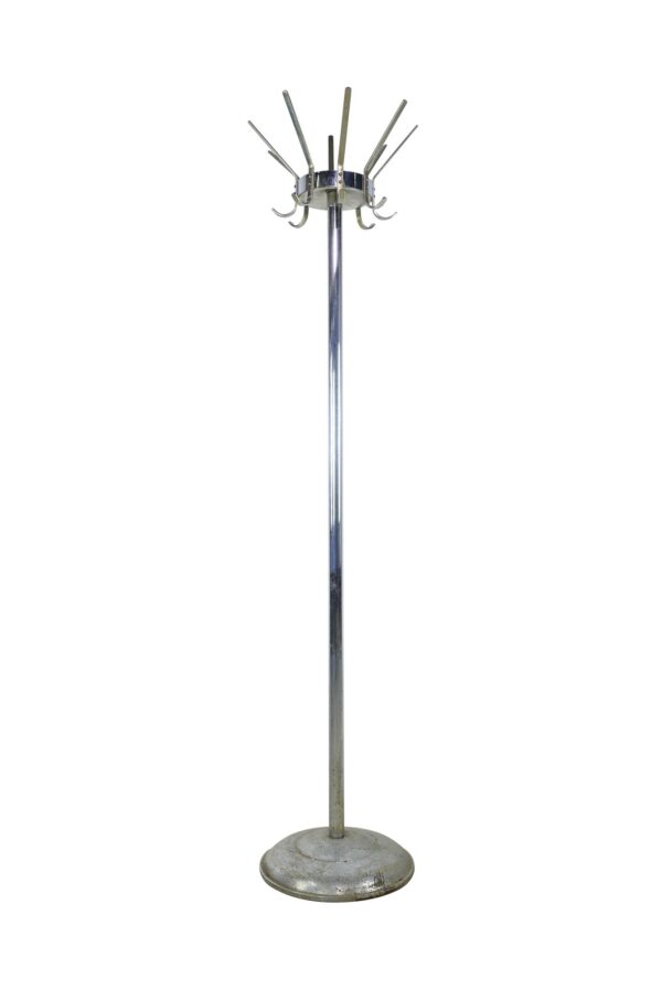 Vintage Stainless Steel Double Hook Coat Rack | Olde Good Things