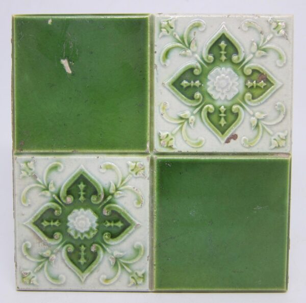 Collectors Tiles - Floral Decorative Light Green Tile