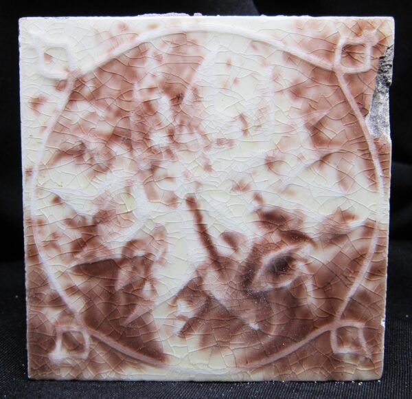 Collectors Tiles - Leafy White & Brown Square Tile