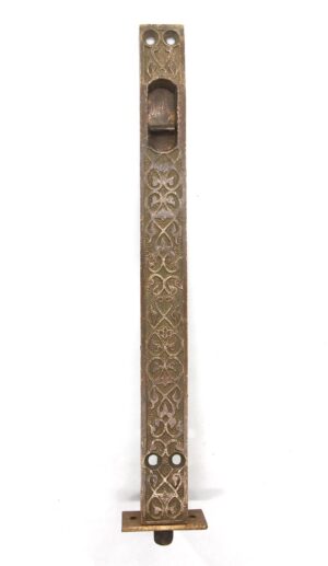 Door Locks - Antique 12 in. Recessed Victorian Bronze Floor Door Bolt