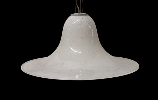 Down Lights - Modern White Murano Streamline Glass Pendant Light