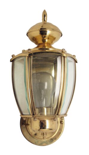 Exterior Lighting - Modern Polish Brass Exterior Wall Sconce