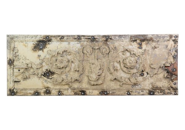 Exterior Materials - Antique 7.3 ft. Iron Frieze Section from NYC Building Cornice