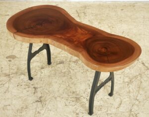 Farm Tables - Handcrafted 35.75 in. Live Edge Mahogany Wafer Bench