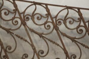 Railings & Posts - Fancy Forged Iron Railing with Post & Finial
