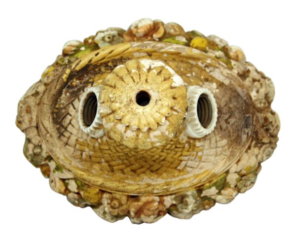 Flush & Semi Flush Mounts - Vintage Traditional Floral Basket 2 Bulb Semi Flush Mount