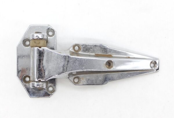 Ice Box Hardware - Vintage 6 in. Chrome Brass Ice Box Door Hinge