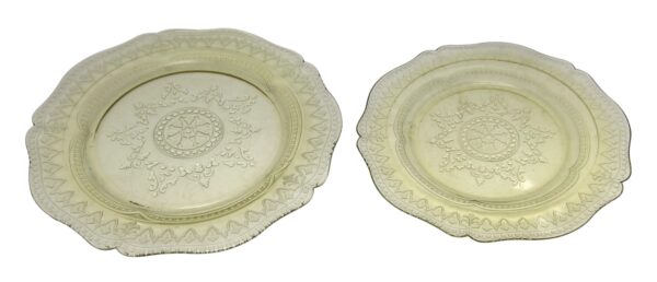 Kitchen - Pair of 1930s Vintage Federal Glass Yellow Glass Plates