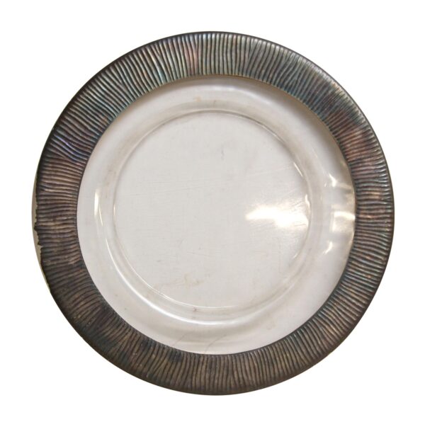 Kitchen - Set of Glass Ribbed Edge Plates