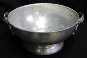 Kitchen - Single Hand Wrought Aluminum Floral Bowl
