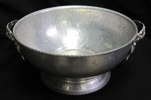 Kitchen - Single Hand Wrought Aluminum Floral Bowl