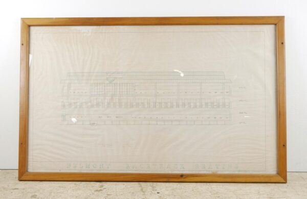 Other Wall Art  - Belmont Park Racetrack Seating Framed Blueprint