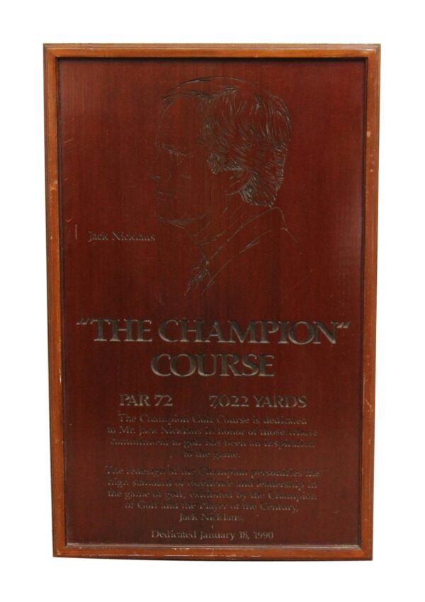 Plaques & Plates - Champion Course Plaque