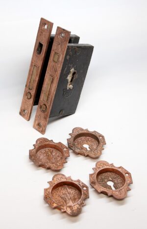 Pocket Door Hardware - Double Pocket Door Aesthetic Corbin Mortise Lock Set