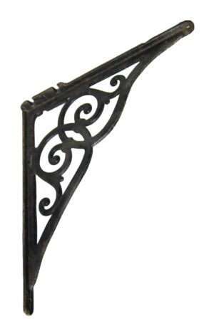 Shelf & Sign Brackets - Single Decorative Black Sink Bracket