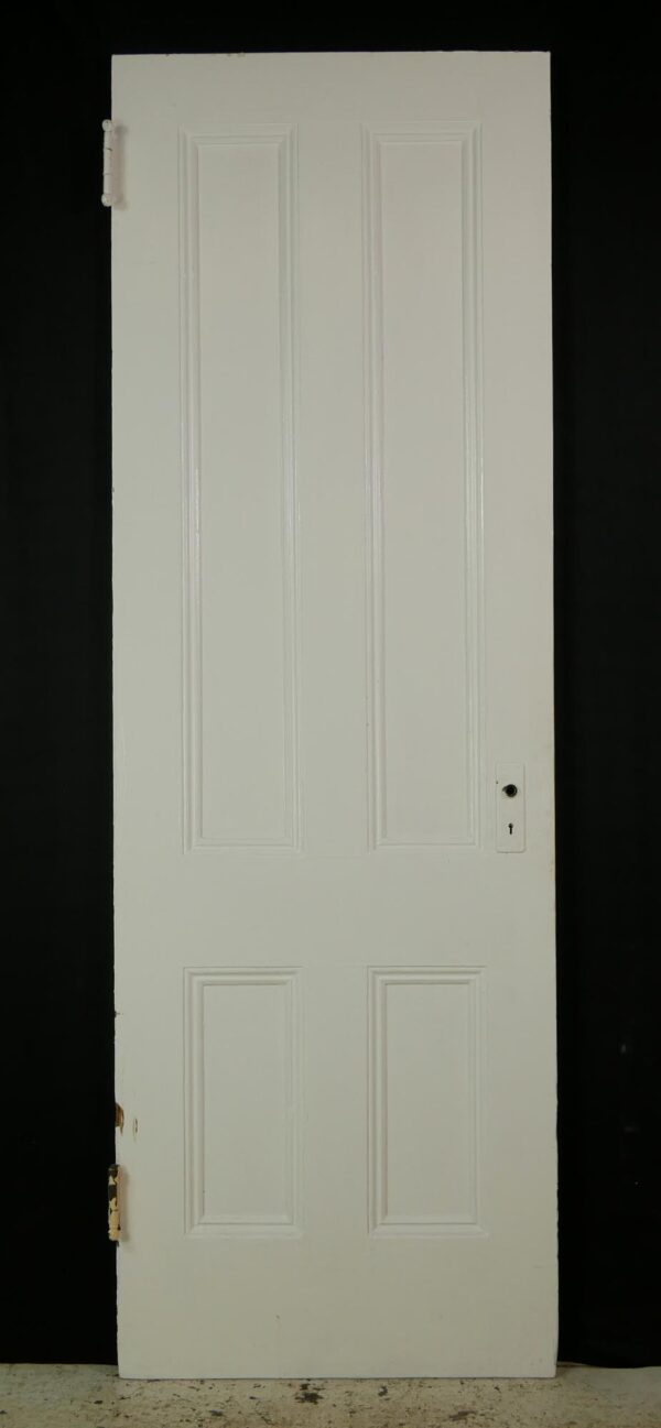 Standard Doors - Vintage 4 Panel White Wood Passage Door 83.875 x 27.75