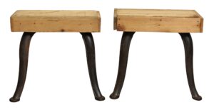 Table Bases - Pair of Vintage Cast Iron Cabriole Legs