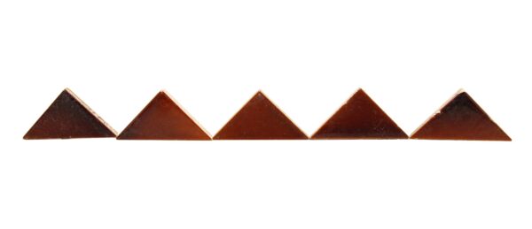 Wall Tiles - Set of Five Brown 2 in. Triangular Tiles