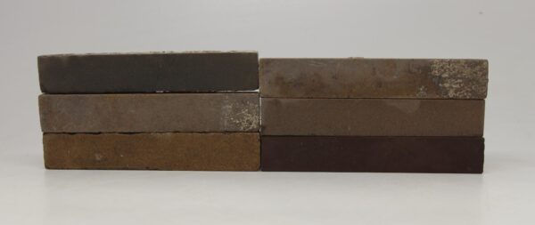 Wall Tiles - Set of Six Long Tan & Brown Tiles