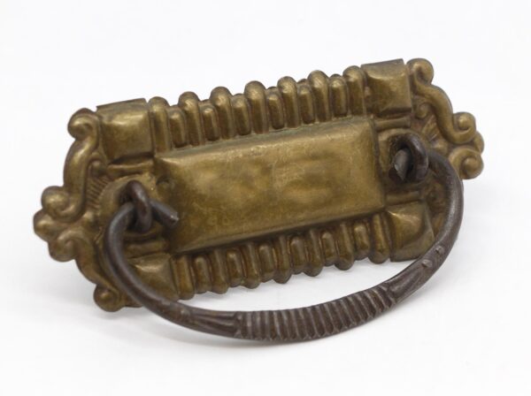 Cabinet & Furniture Pulls - Victorian 5.125 in. Pressed Brass Bail Drawer Pull