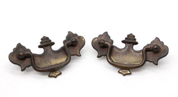 Cabinet & Furniture Pulls - Vintage 3.75 in. Pair of Steel Bail Dresser Drawer Pulls