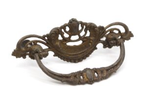 Cabinet & Furniture Pulls - Vintage 4.875 in. Ornate Dark Brass Drawer Pull