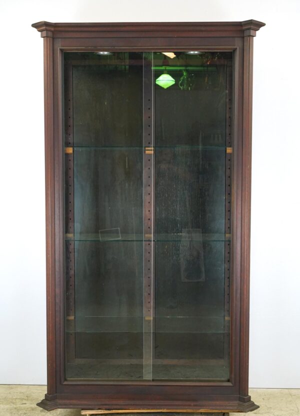 Cabinets - 1970s Mahogany Display Case Cabinet with Glass Shelves