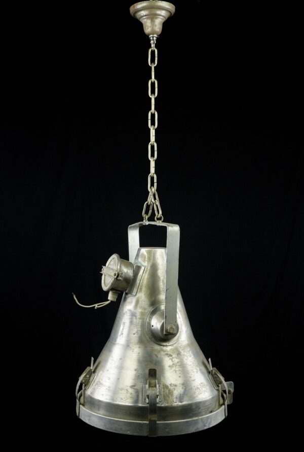 Down Lights - Vintage Industrial Steel & Glass Pendant Light Stamped Kokosha Japan