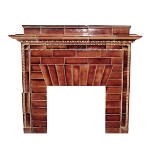 Stone & Tile Mantels - Brown Ceramic Reclaimed Iver Johnson Building Mantel