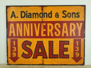 Vintage Signs - Reclaimed 90.375 in. Anniversary Sale Aluminum Movie Set Prop Sign