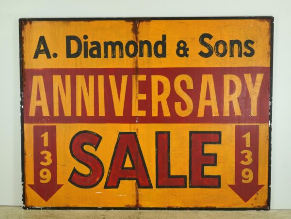 Vintage Signs - Reclaimed 90.375 in. Anniversary Sale Aluminum Movie Set Prop Sign