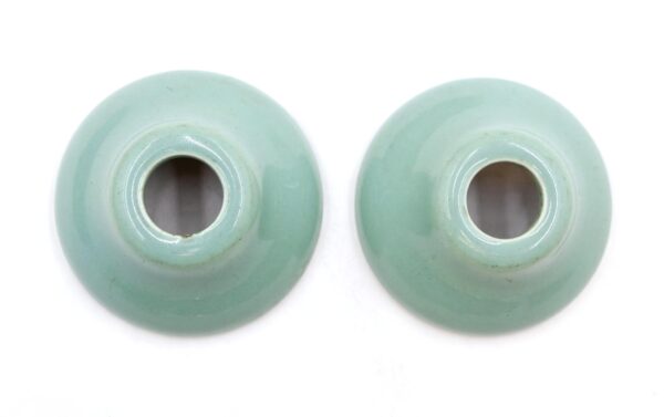 Bathroom - Pair of Vintage Mint Green Ceramic Sink Faucet Covers
