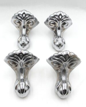 Bathroom - Set of 4 Chrome Plated Bronze Bathtub Claw Feet