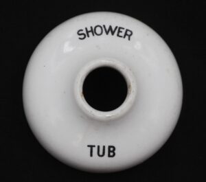 Bathroom - Vintage 2.75 in. White Ceramic Tub Shower Plate Cover