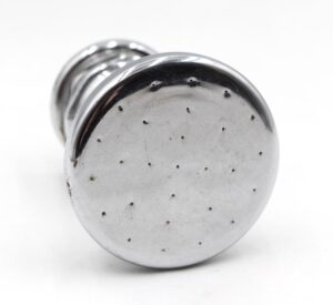 Bathroom - Vintage 3.125 in. Round Down Spout Nickel Brass Shower Head