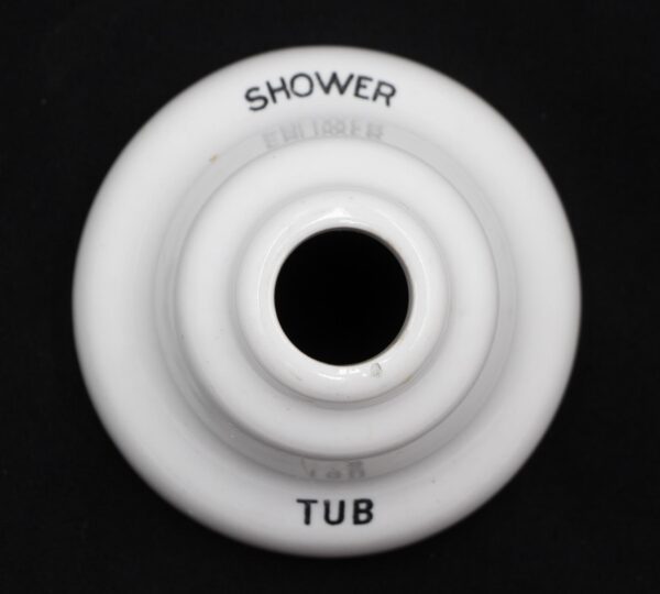 Bathroom - Vintage 3.125 in. White Ceramic Tub Shower Plate Cover