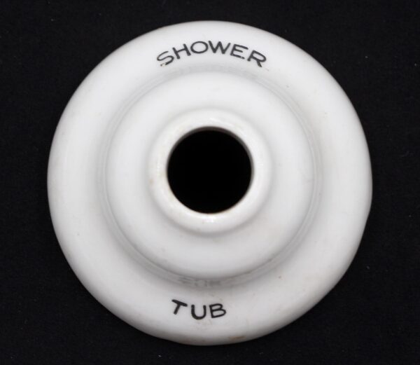 Bathroom - Vintage 3.25 in. White Ceramic Tub Shower Plate Cover